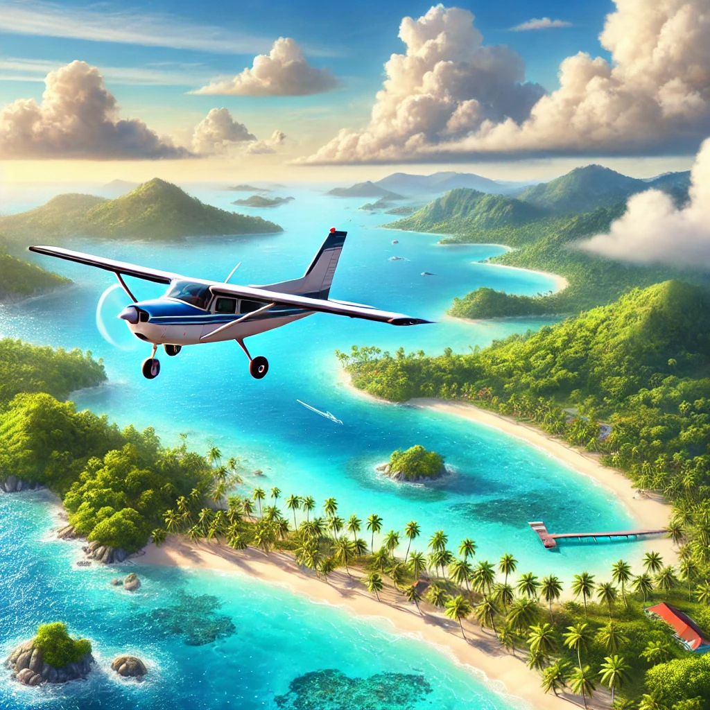 Airplane Simulator Island Travel: Sky Adventure